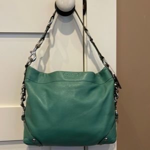Coach pebbled leather shoulder bag